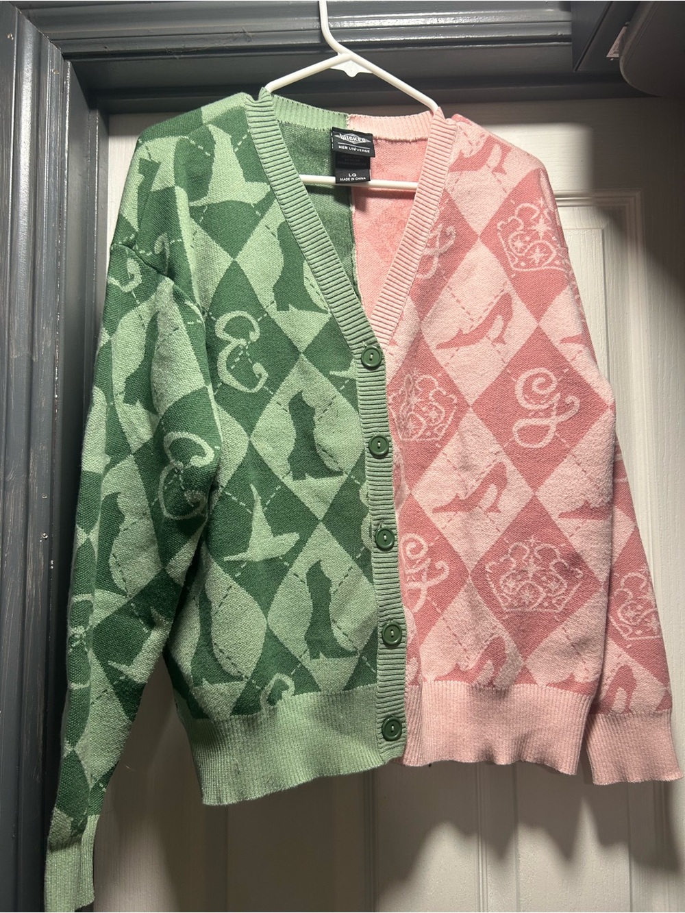 Her Universe Wicked Green and Pink Cardigan